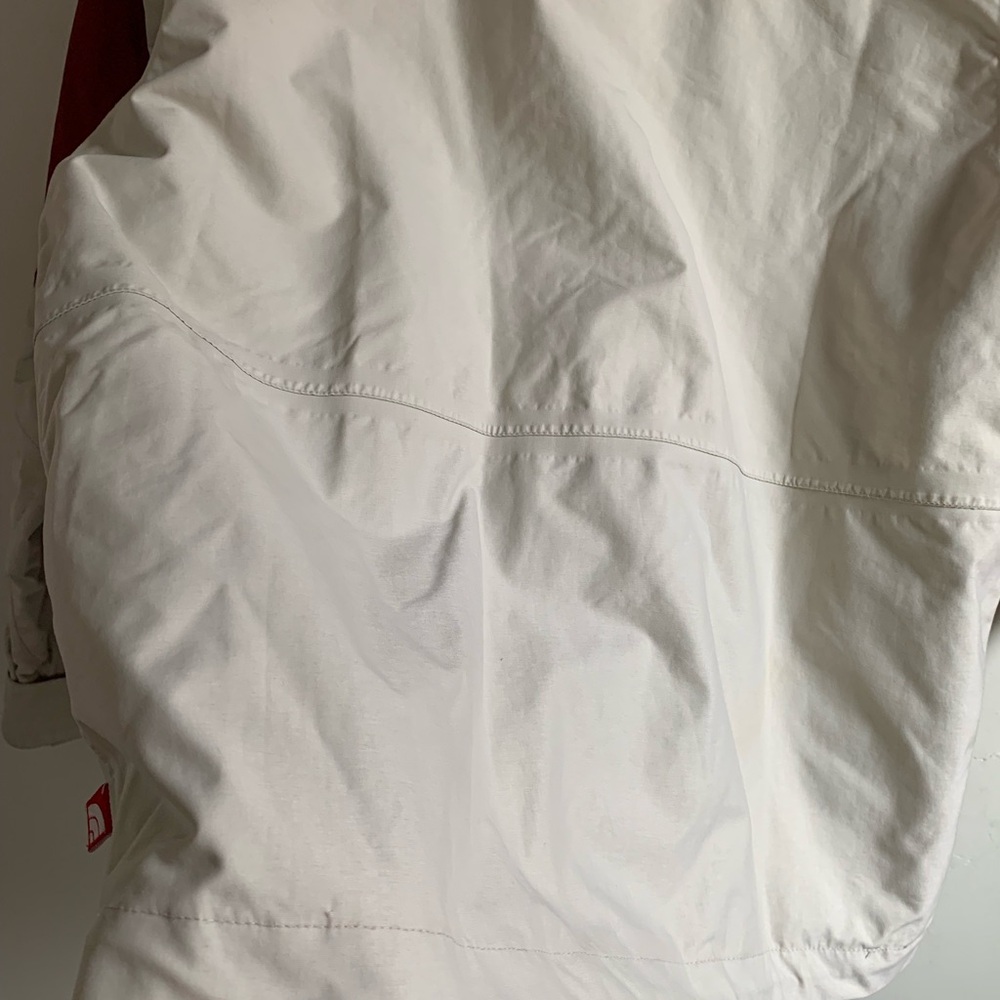 The North Face HyVent Hooded Rain Jacket Red White Waterproof Women XS - Picture 9 of 16
